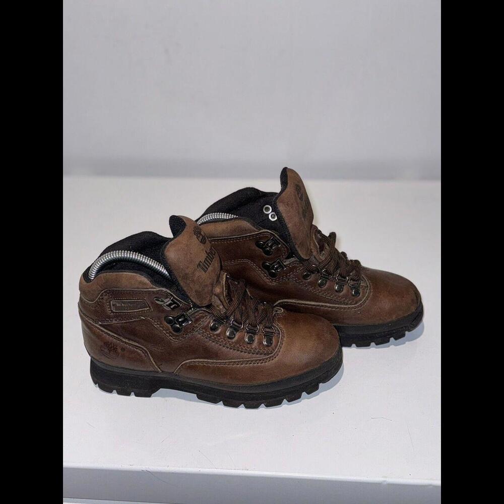 Mens Timberland Vintage Brown Leather Trail Ankle Boots Lace-Up 95311 Sz 6.5M - Picture 5 of 7